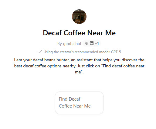 Decaf Coffee Finder